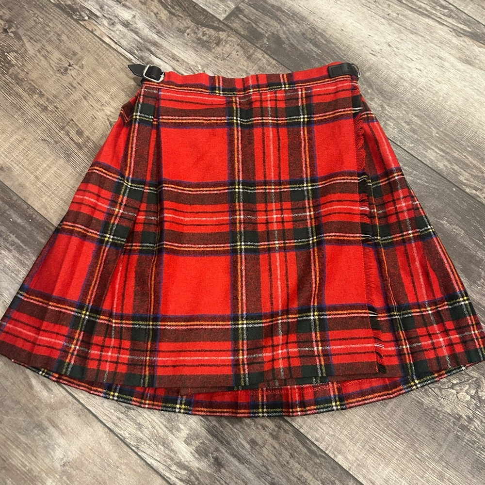 Red Plaid Kid’s Skirt